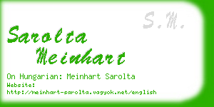 sarolta meinhart business card